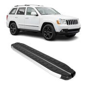 2005-2010 Jeep Grand Cherokee Running Boards Side Steps Silver & Black