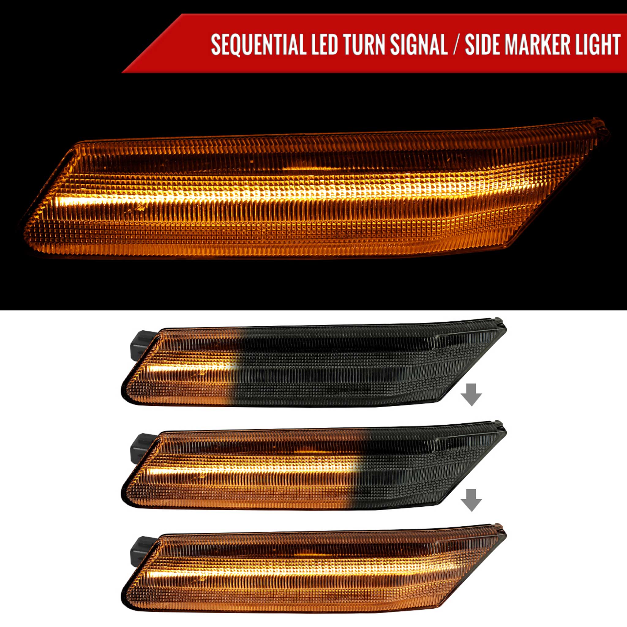 For Porsche 911 997/ 987 987C 2006-2011 LED Turn Signal Smoke With Seqential