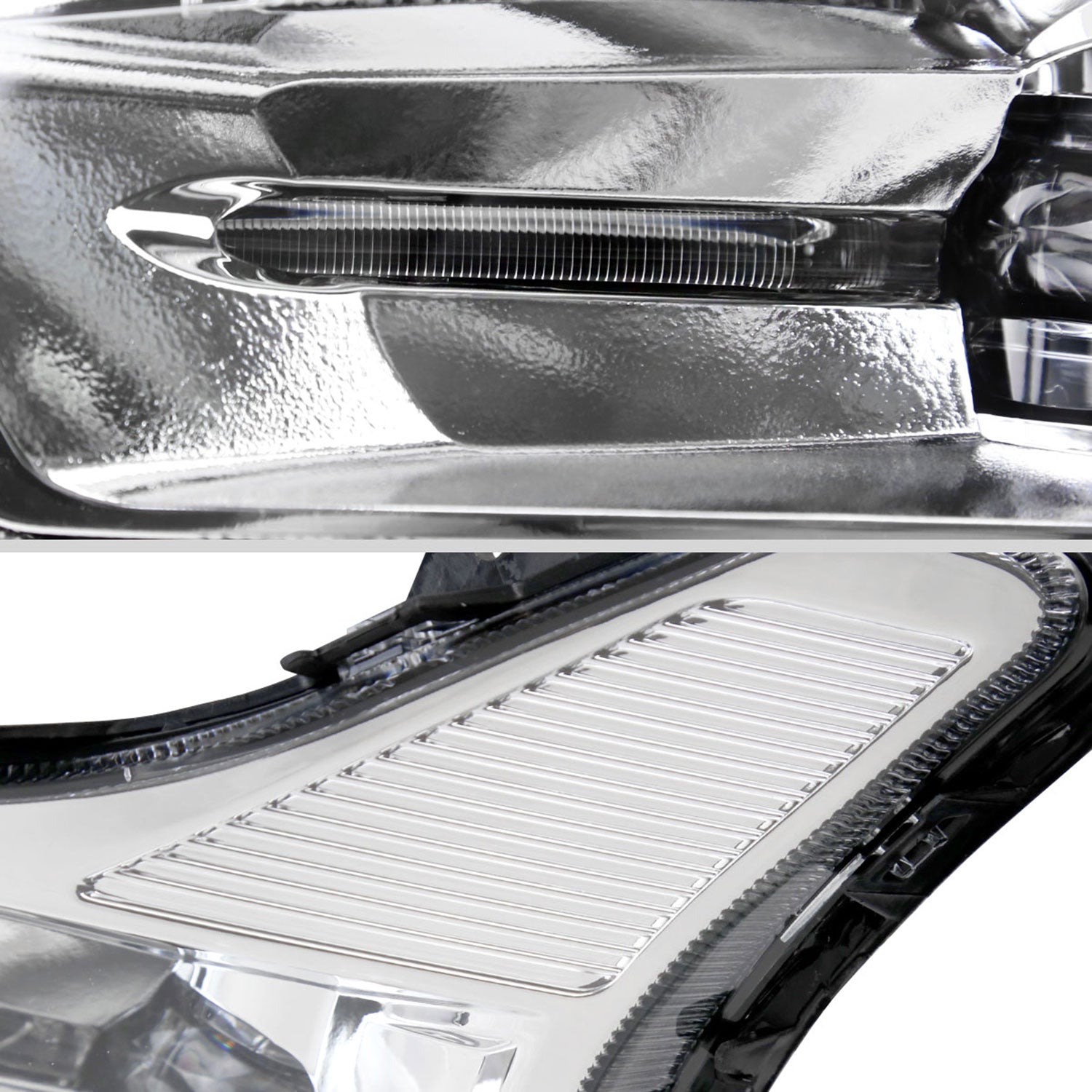 2019-2020 Ford Fusion LED Fog Lights Kit Chrome Housing/Clear Lens