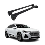 Roof Rack Cross Bars Luggage Carrier for Audi Q8 e-Tron 2024-2026 Black 2Pcs