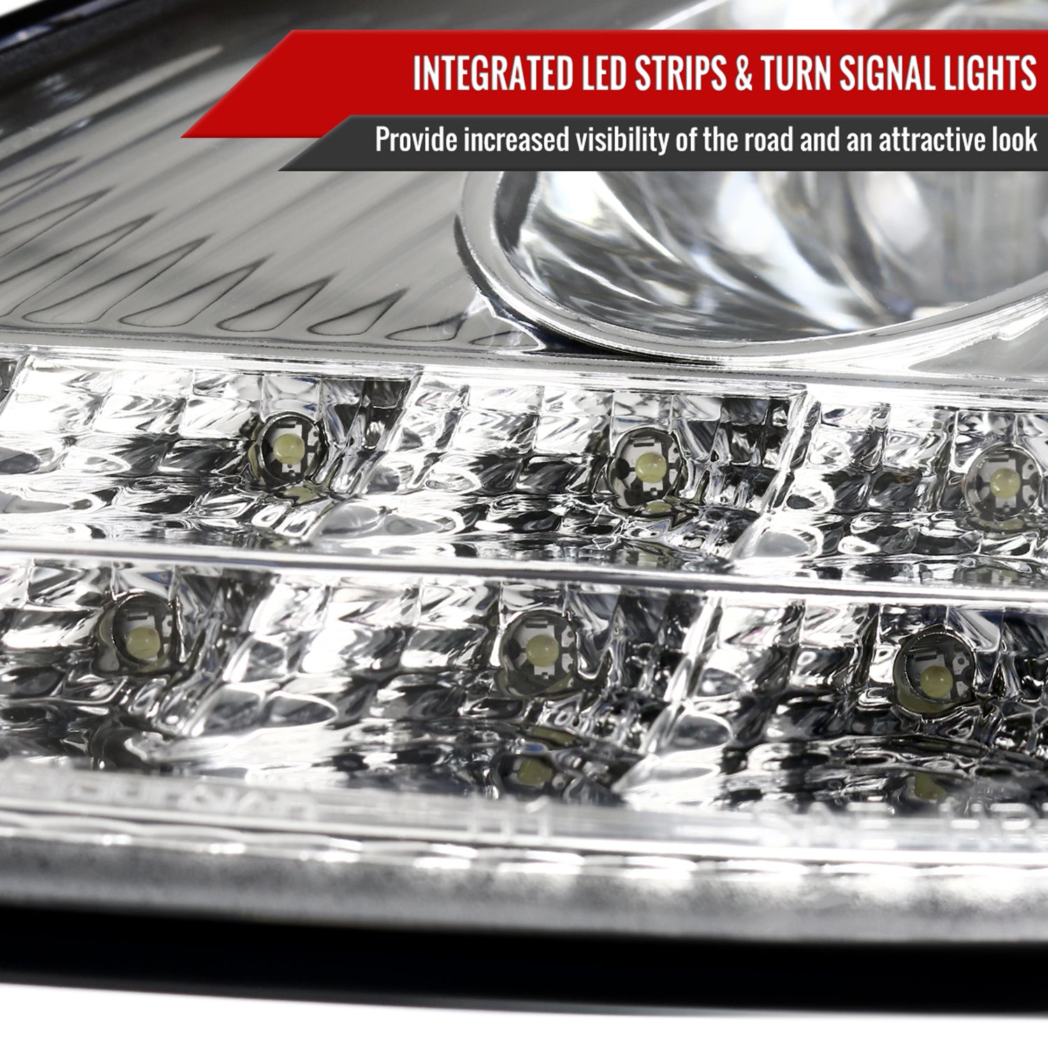 1997-2004 Porsche Boxster 986/911 996 LED Light Headlights LED Signal Chrome