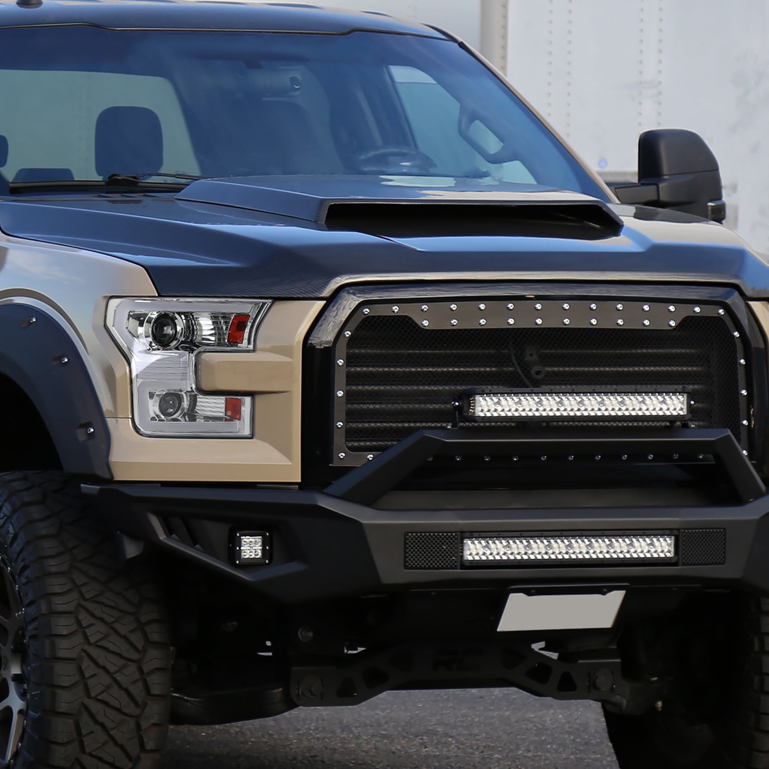 2015-2017 Ford F-150 LED Bar Projector Headlights Turn Signals Chrome / Clear