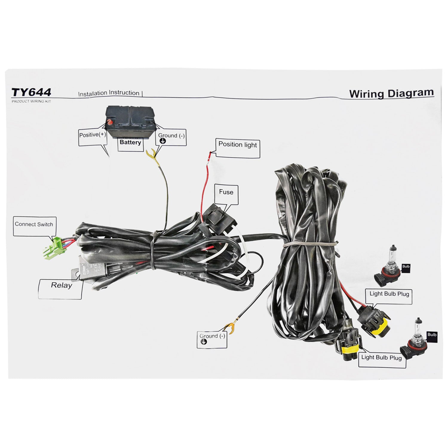 2019-2021 Nissan Murano LED Fog Lights Kit Chrome Housing/Clear Lens
