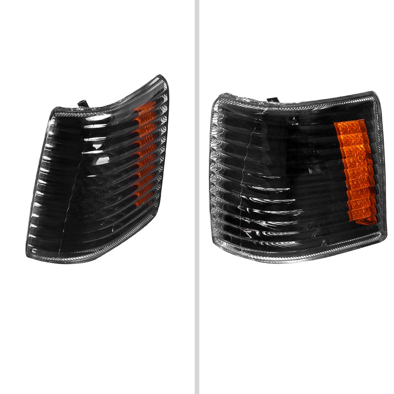 1993-1998 Jeep Grand Cherokee Corner Lights Amber Reflectors Matt Black