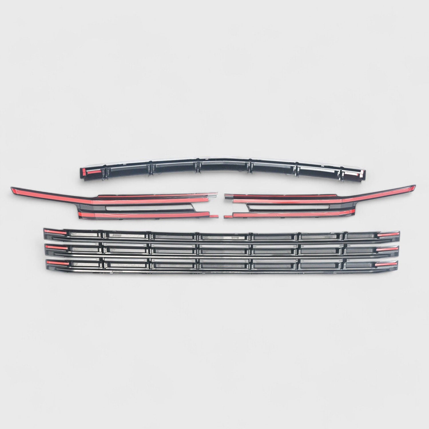 2021-2024 Chevrolet Suburban / Tahoe Grille Overlay Gloss Black 5Pcs ABS Plastic