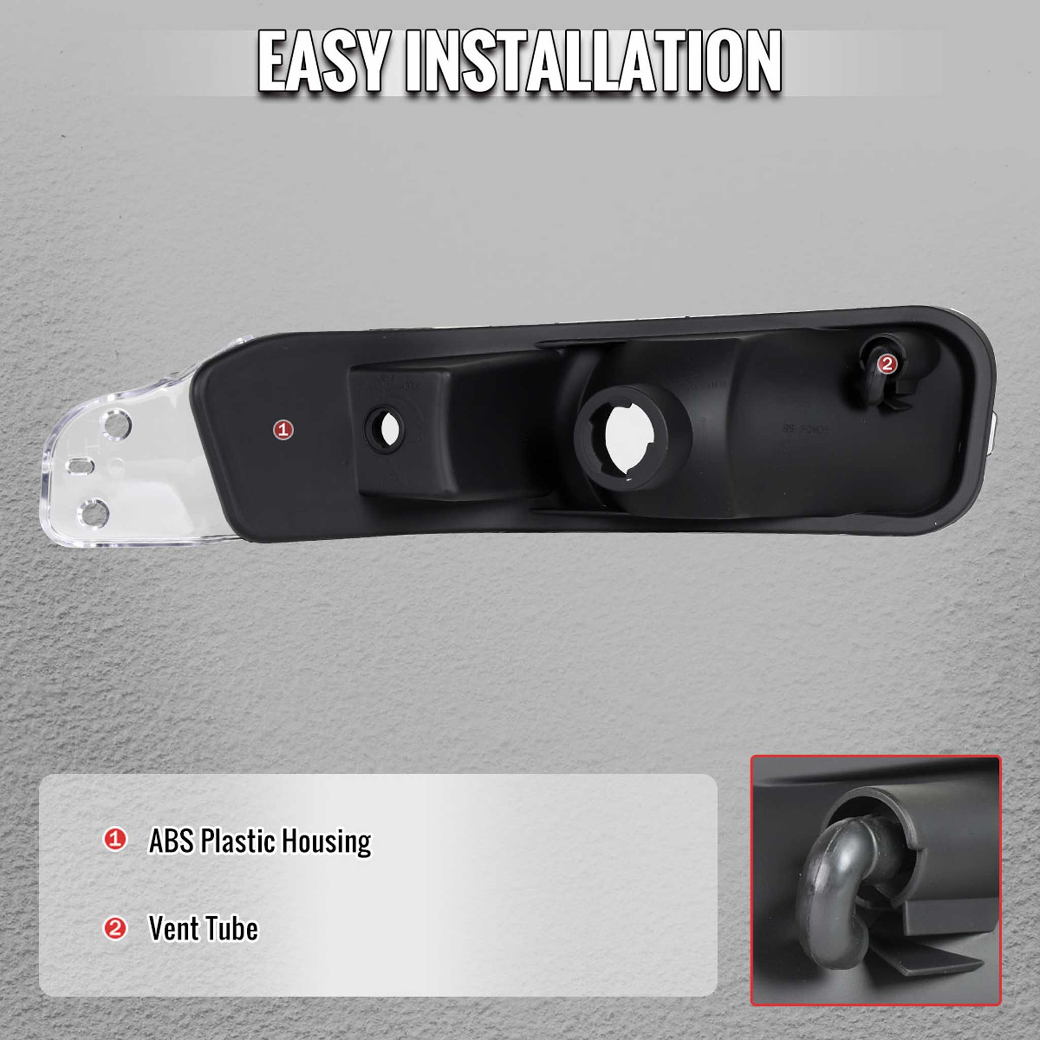 For Ford Mustang 2005-2009 Turn Signal Parking Lamp Matte Black Housing Clear Lens