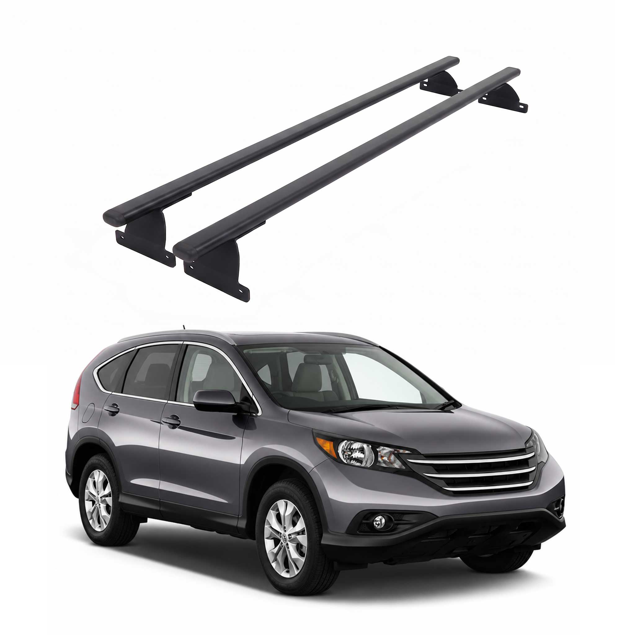 2012-2016 Honda CR-V Roof Rack Cross Bars Luggage Carrier Steel Black 2 Pcs