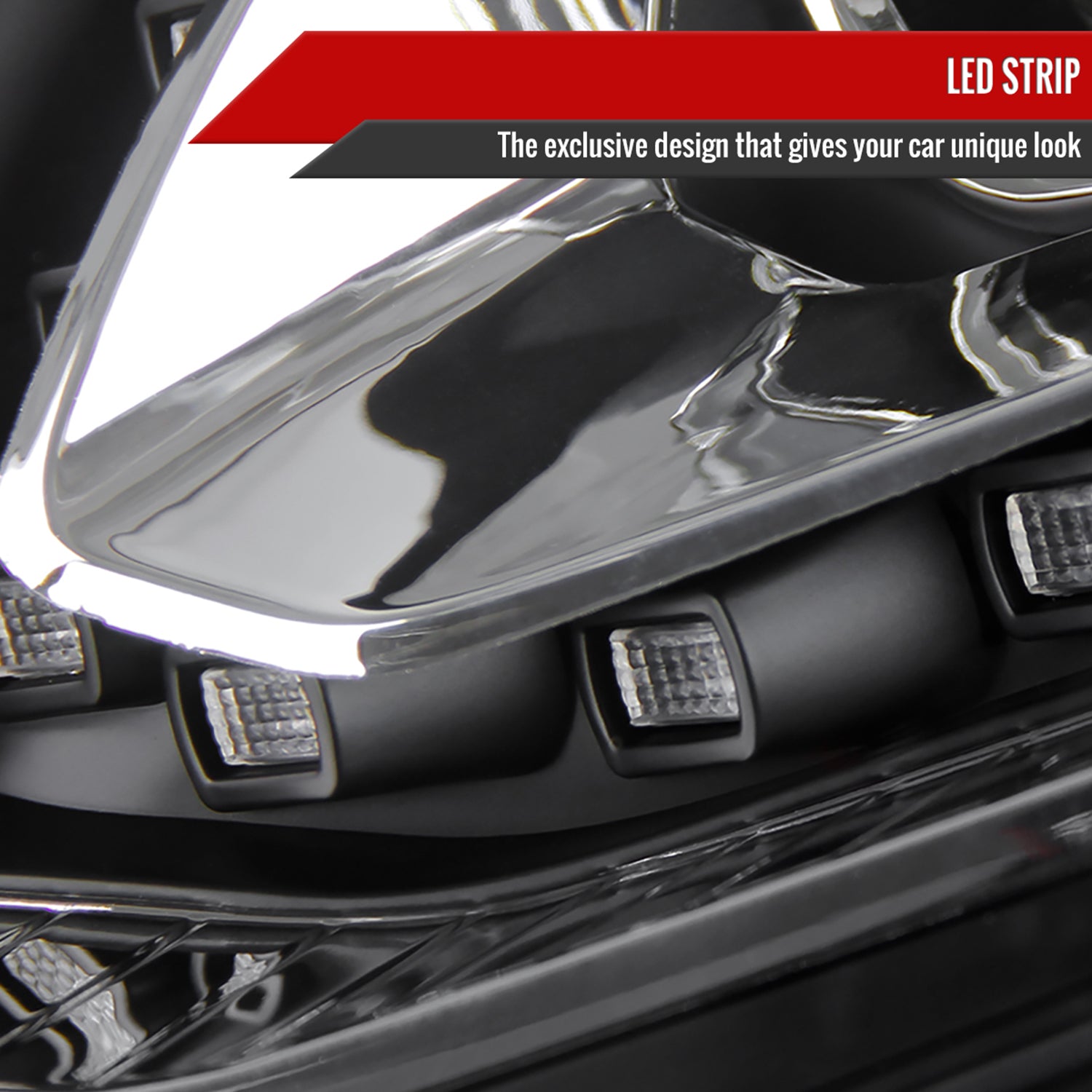 2013-2015 Chevy Malibu Projector Headlights Matte Black Housing/Clear Lens