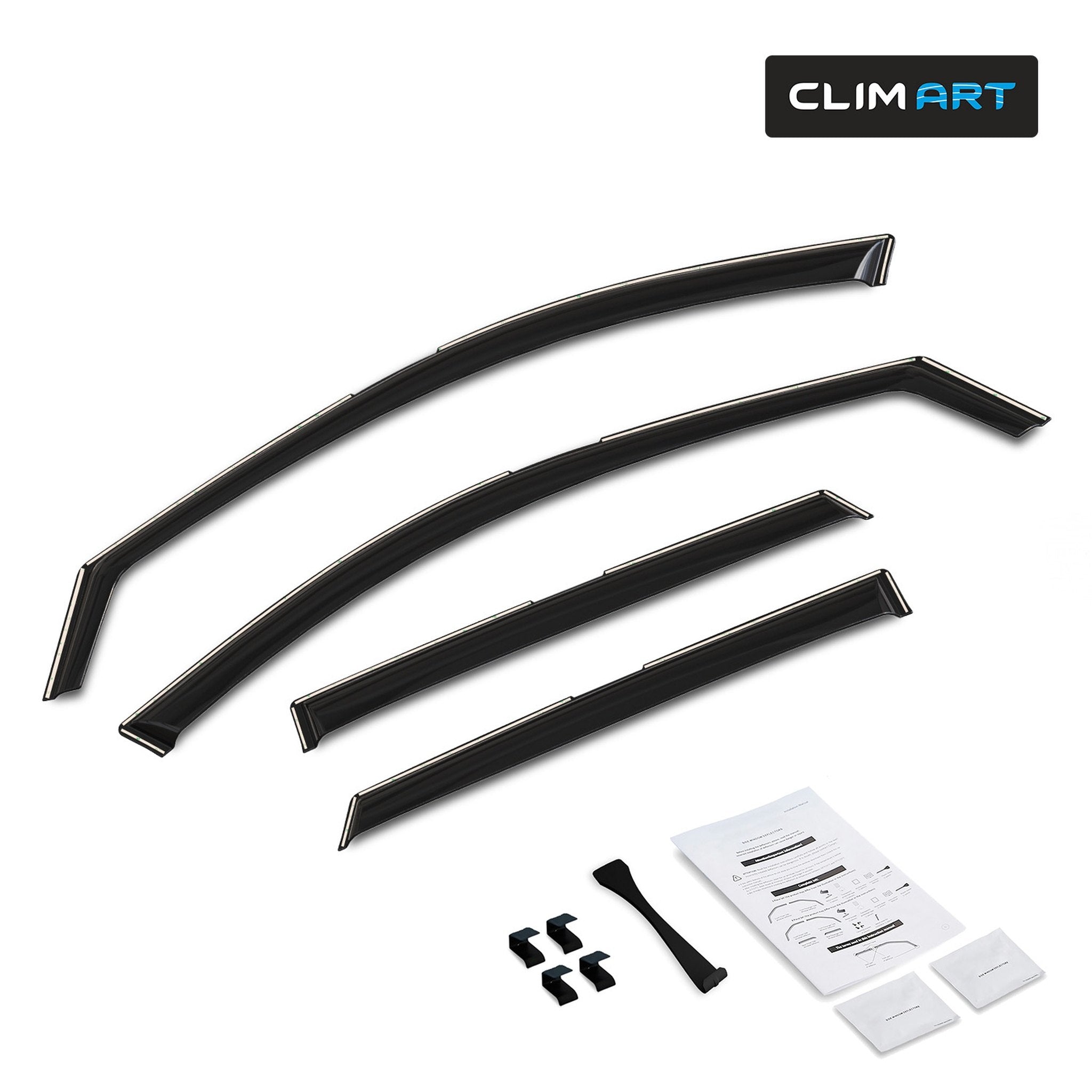 Clim Art Wind Deflectors for Hyundai Kona 2024-2026 In-channel Dark Smoke 4Pcs
