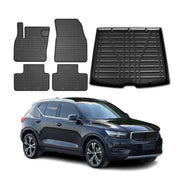 2019-2026 Volvo XC40 Floor Mats & Cargo Liner Full Set All Weather Black