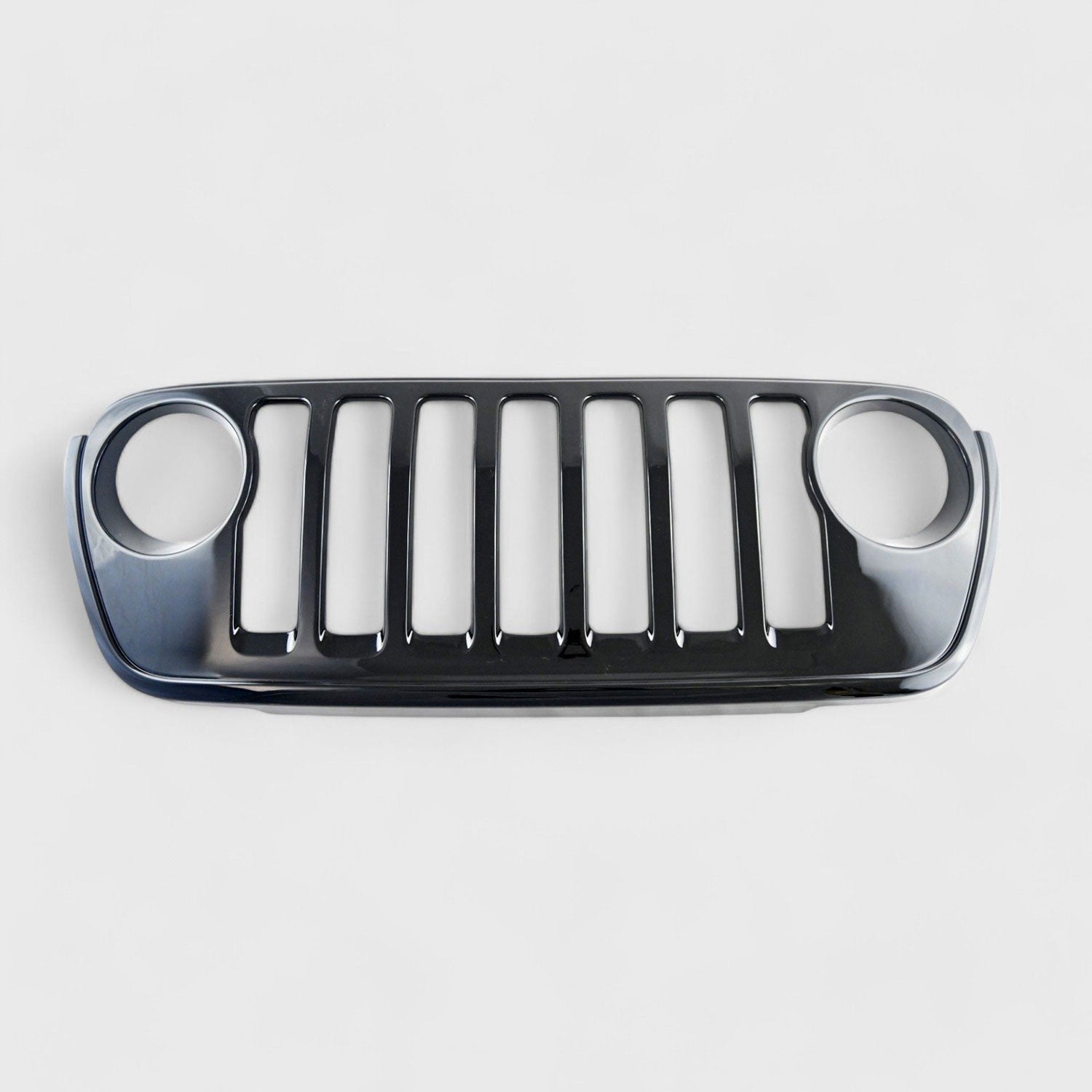 2023-2024 Jeep Gladiator Grille Overlay Gloss Black 1Pcs ABS Plastic