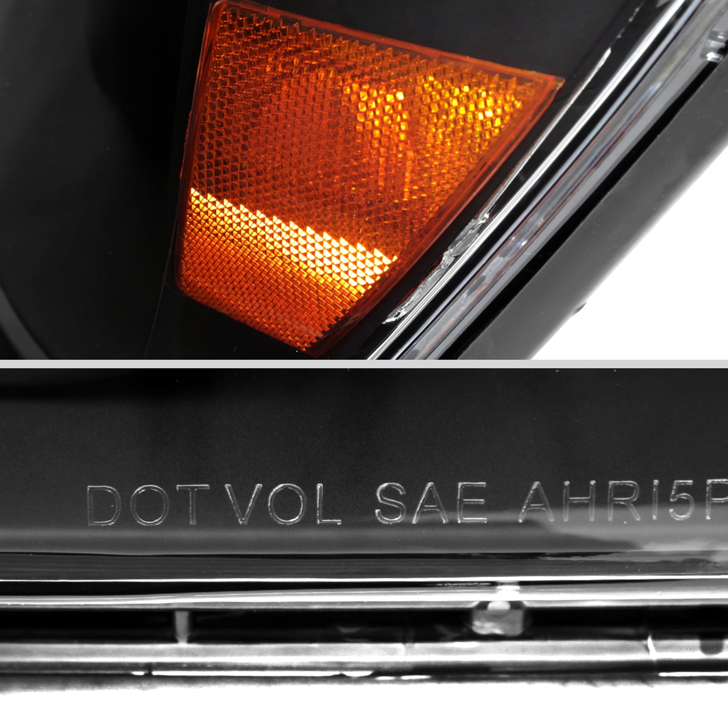 2004-2007 Toyota Highlander Factory Style Headlights Matte Black/Clear Lens