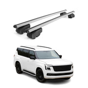 2025 Nissan Armada Roof Rack Cross Bars Luggage Carrier Alu Silver 2Pcs