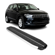 2018-2025 VW Tiguan Allspace Running Boards Side Steps Silver & Black