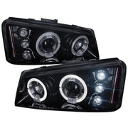 2002-2006 Chevy Avalanche/03-2007 Silverado Dual Halo Projector Headlights Smoke