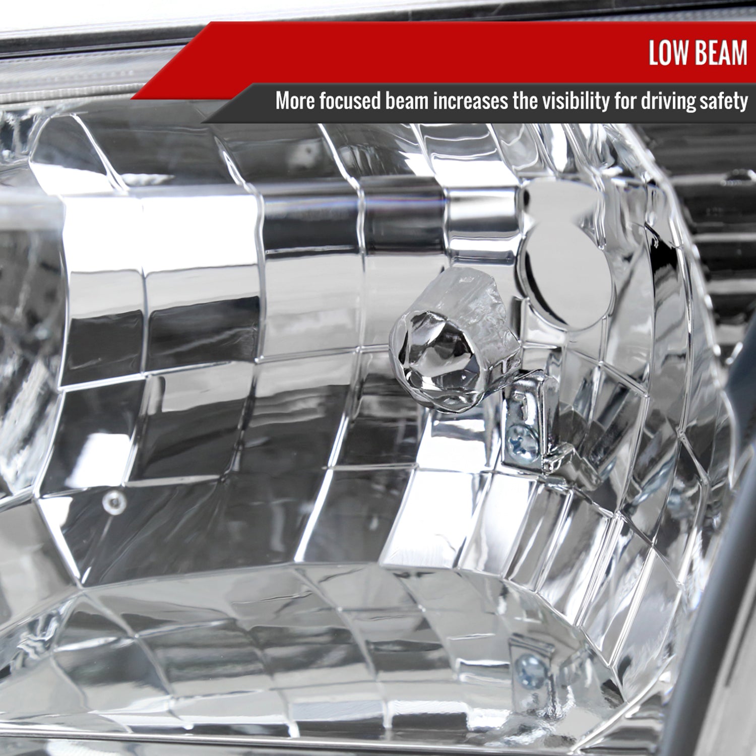 2000-2001 Toyota Camry Factory Headlights w/Amber Reflectors Chrome/Clear