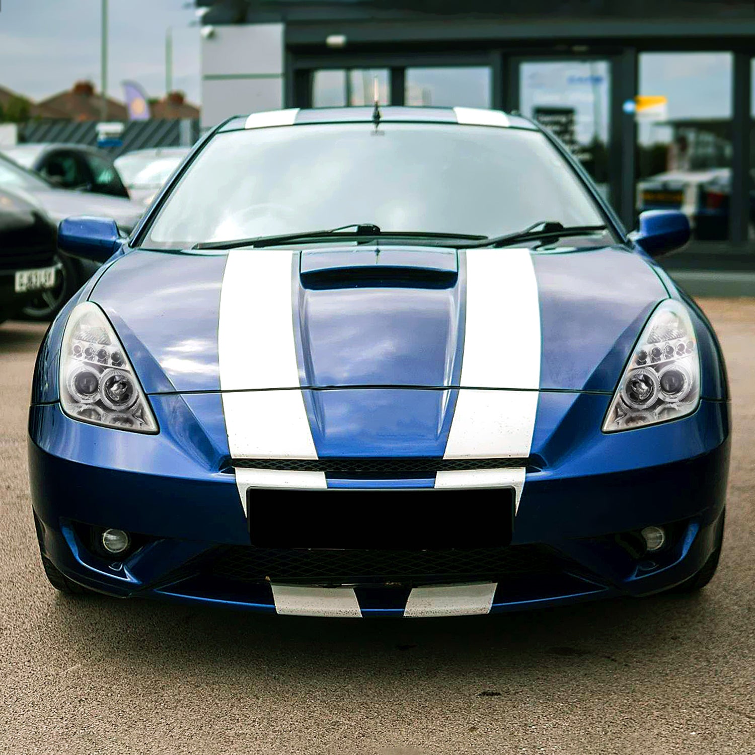 2000-2005 Toyota Celica Dual Halo Projector Headlights Chrome/Clear Lens