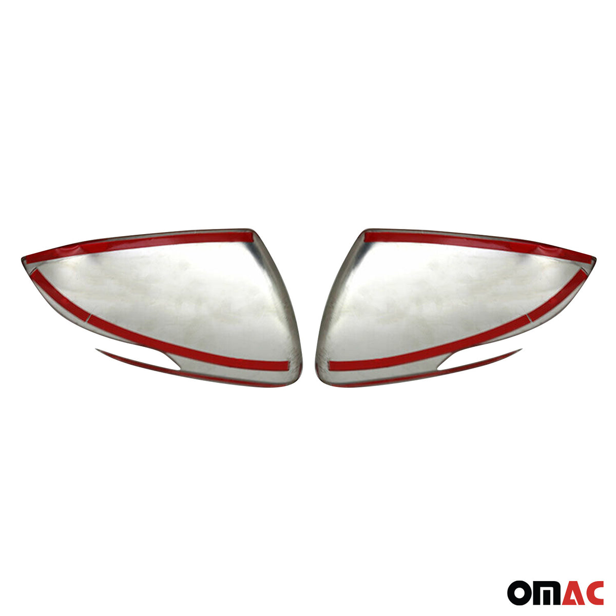 2018-2023 Kia Rio Side Mirror Cover Caps Stainless Steel Silver 2 Pcs