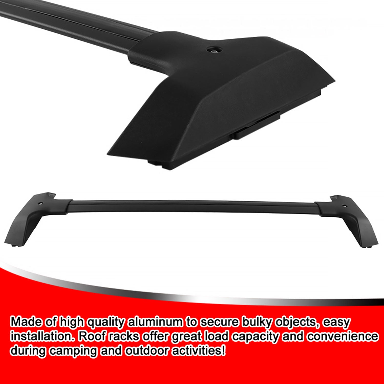2009-2017 Chevrolet Traverse Aluminum Roof Rack Cross Bars Black