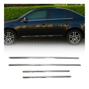 2011-2018 VW Jetta A6 Window Molding Trim Streamer Stainless Steel Silver 6 Pcs