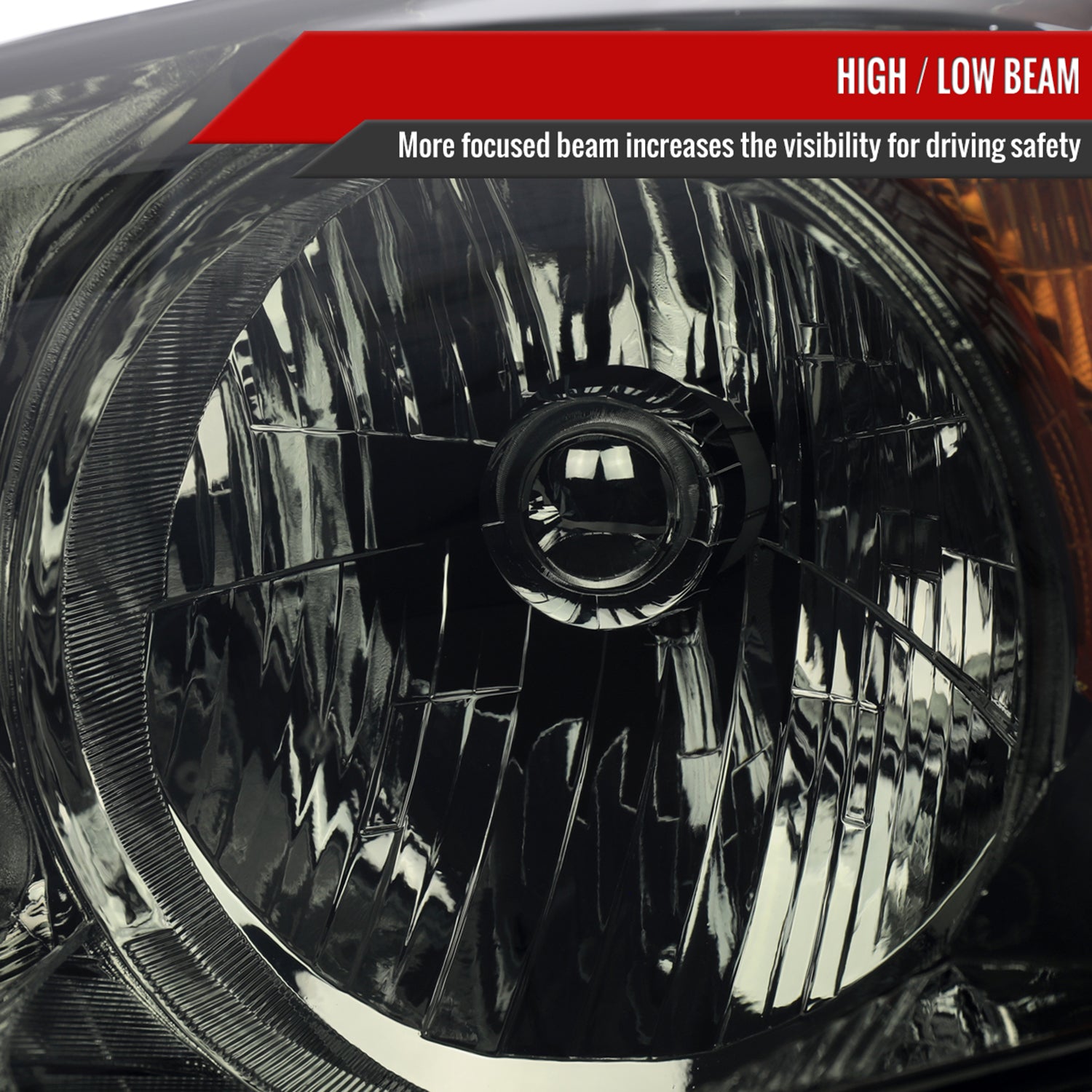 2007-2011 Honda CR-V Factory Style Headlights Chrome Housing/Smoke Lens