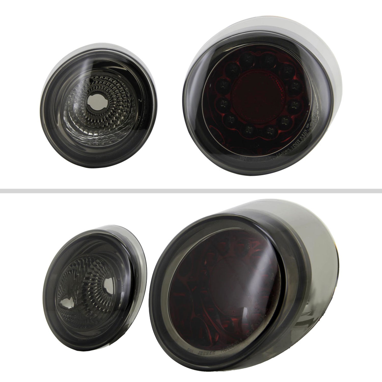 2005-2010 Chevy Cobalt Coupe LED Tail Lights & Reverse Lights Chrome/Red Smoke