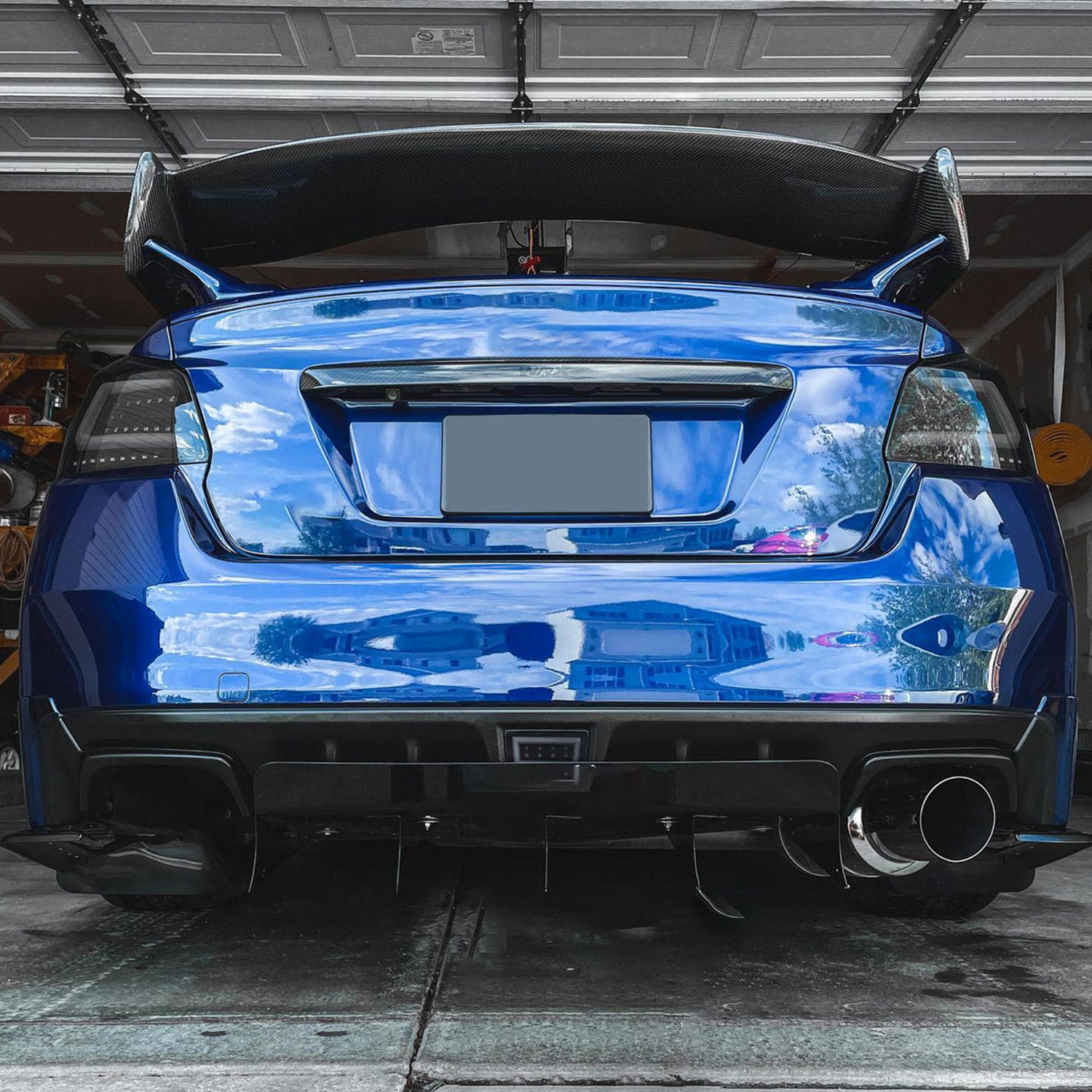 2015-2021 Subaru WRX Sequential White Bar LED Tail Lights Glossy Black/Smoke