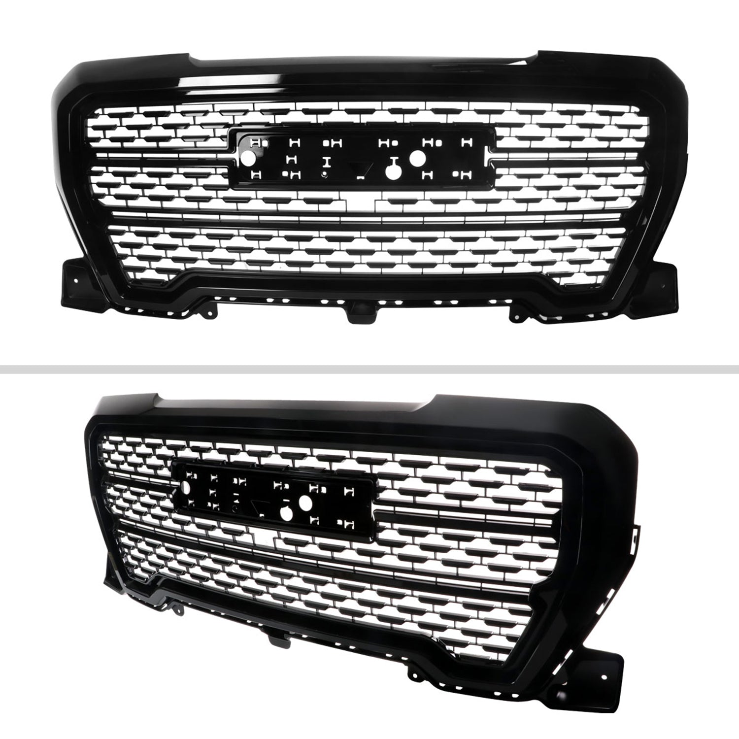 2019-2020 GMC Sierra 1500 Glossy Black ABS Mesh Grille