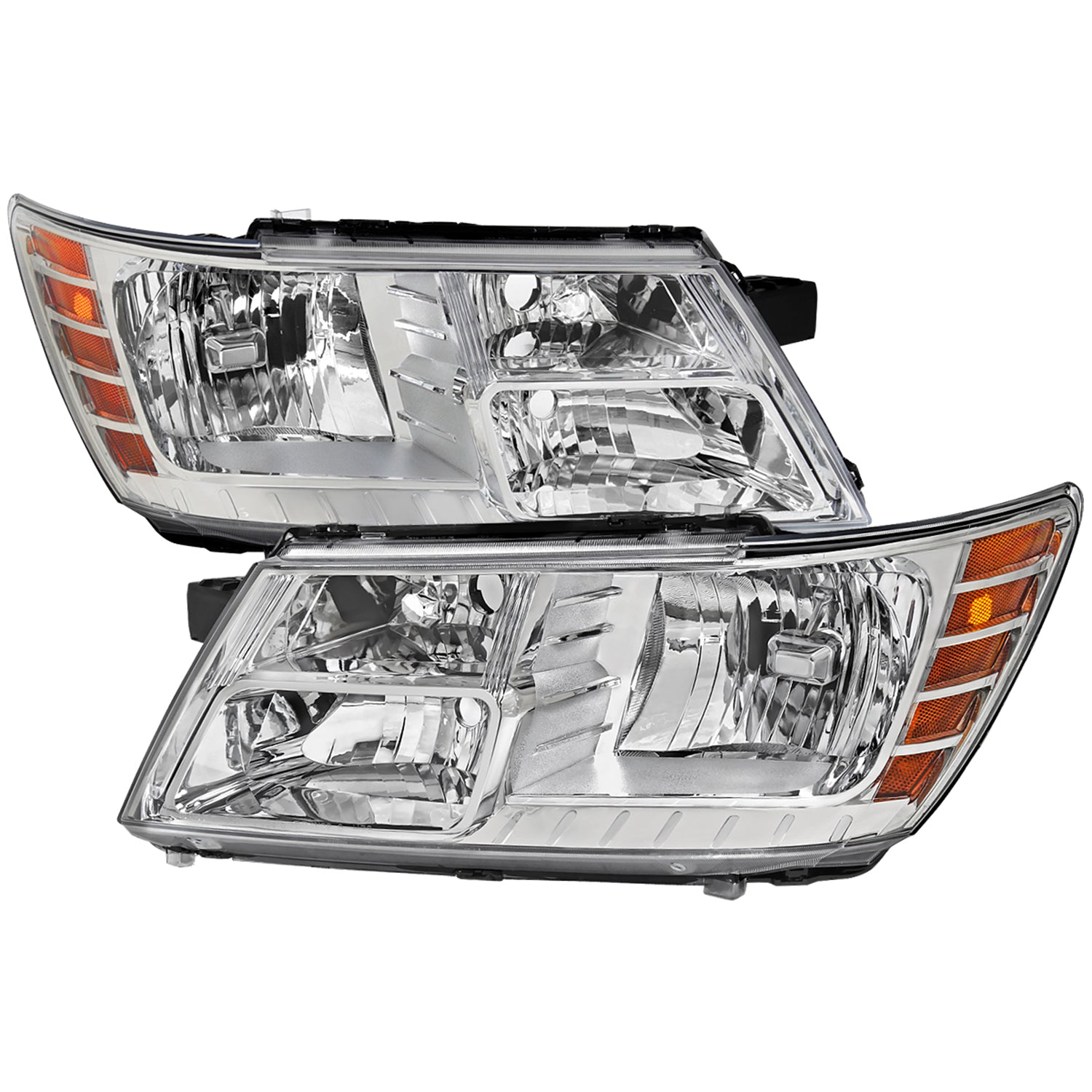 2009-2020 Dodge Journey Factory Style Headlights Chrome Housing/Clear Lens