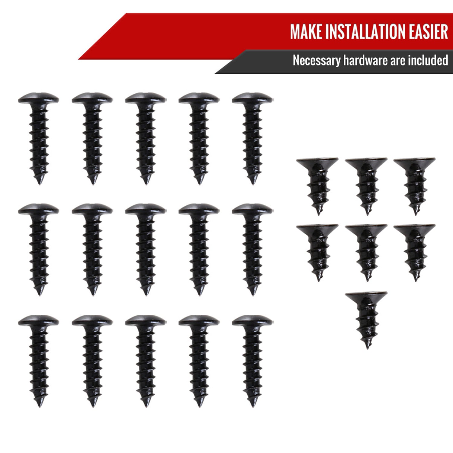 2019-2020 Toyota Corolla Sedan Matte Black Polypropylene 3Pcs Bumper Lip