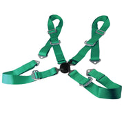 Universal Green 4 Point Quick Release Camlock Racing Seat Belt Safety Harness