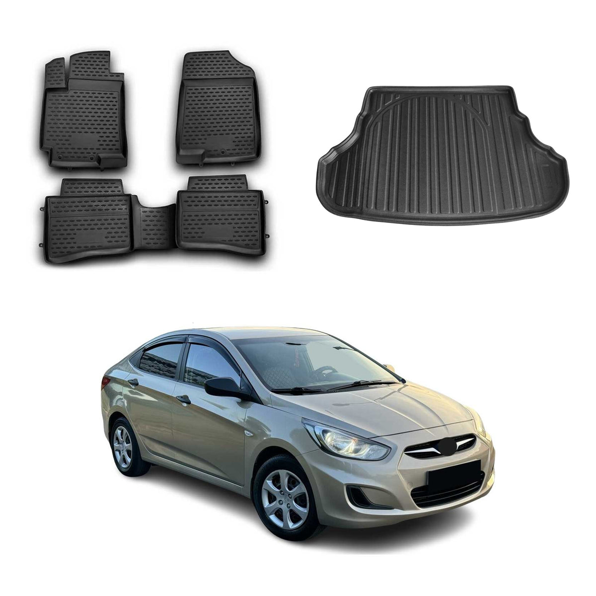 OMAC Floor Mats & Cargo Liners for Hyundai Accent 2012-2017