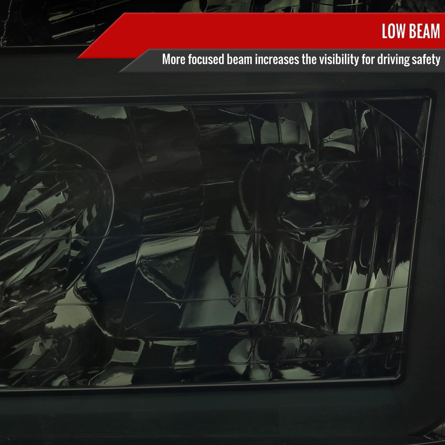 2004-2015 Nissan Titan / 04-2007 Armada LED Bar Factory Headlights Chrome/Smoke