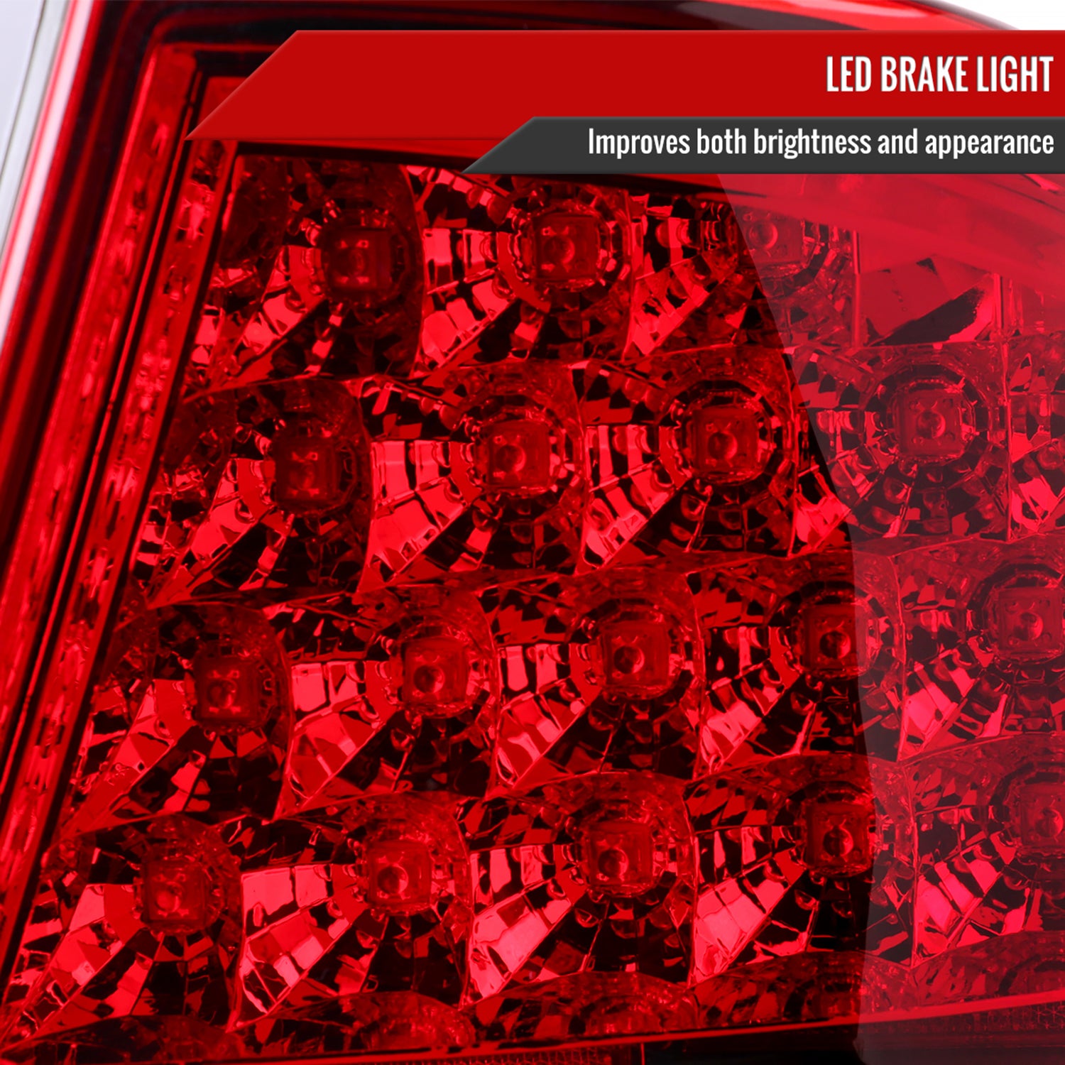 2001-2005 Lexus IS300 LED Tail Lights Chrome Housing/Red Clear Lens