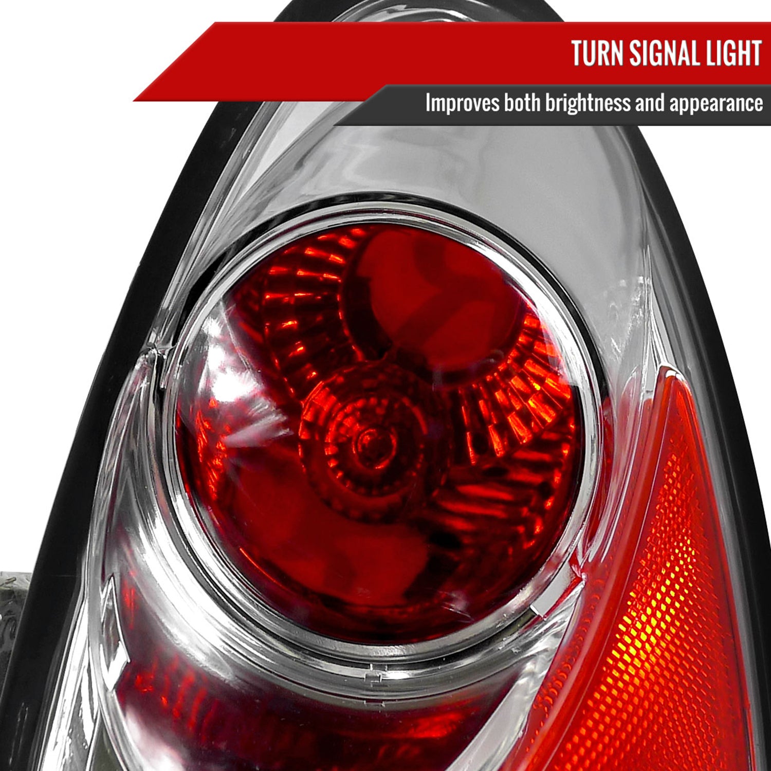 2001-2005 Chrysler PT Cruiser Tail Lights Chrome Housing/Clear Lens