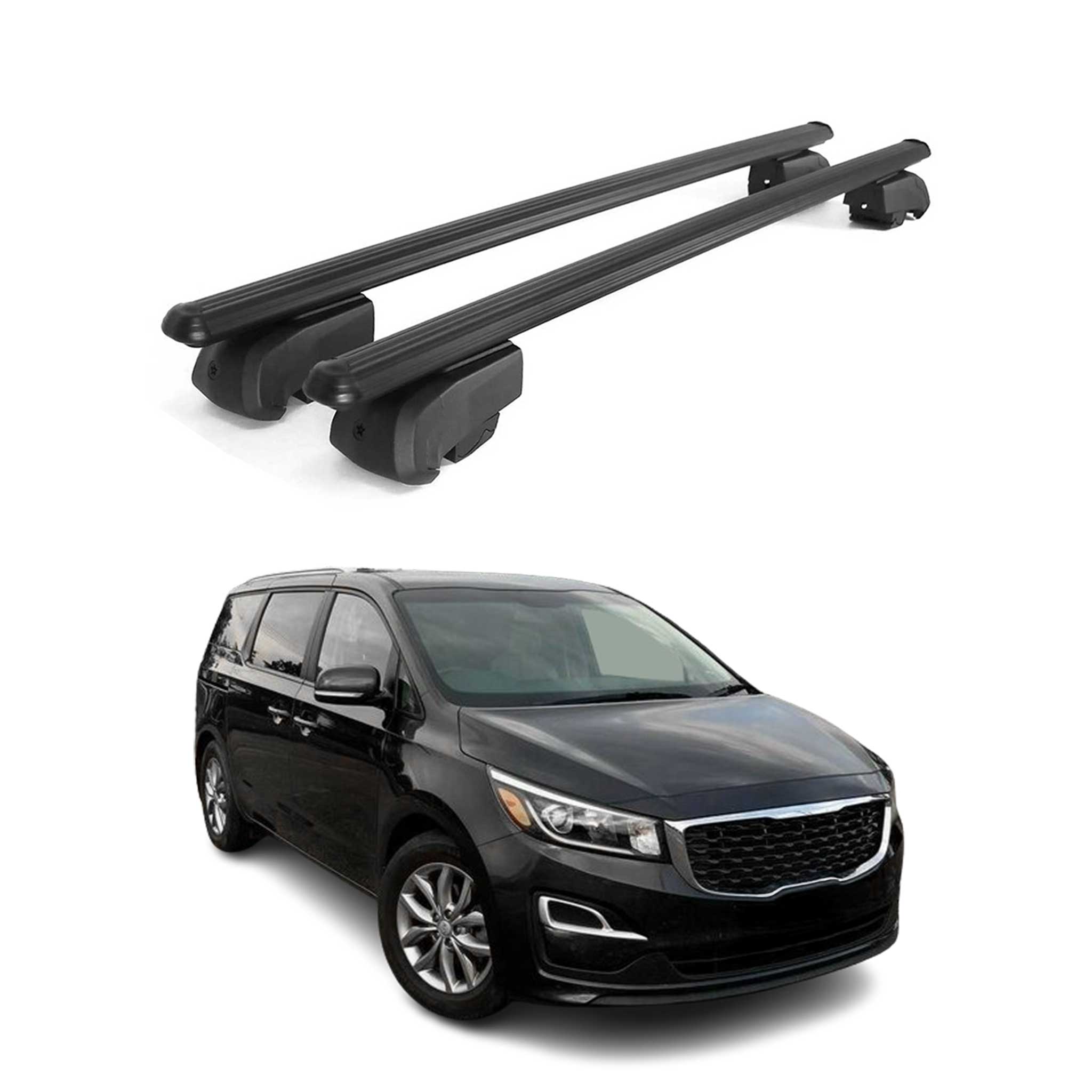 2014-2018 Kia Sedona Roof Rack Cross Bars Black