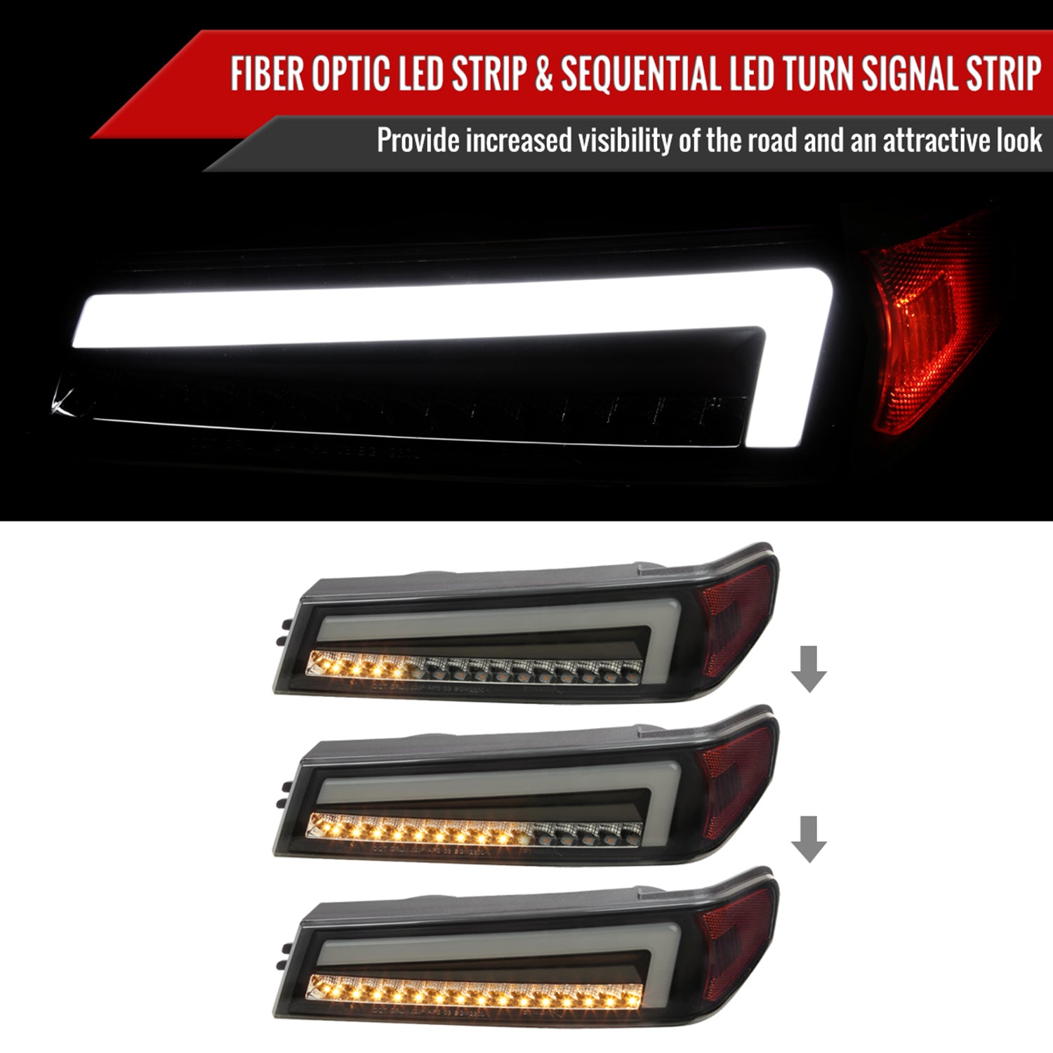 2004-2012 Chevy Colorado/ Canyon LED Bumper Corner Signal Lights Black Smoke