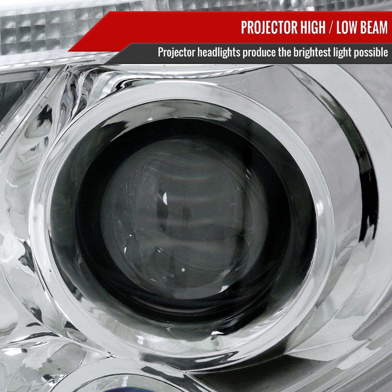 2011-2013 Toyota Corolla Projector Headlights w/ LED Light Strip Chrome/Clear