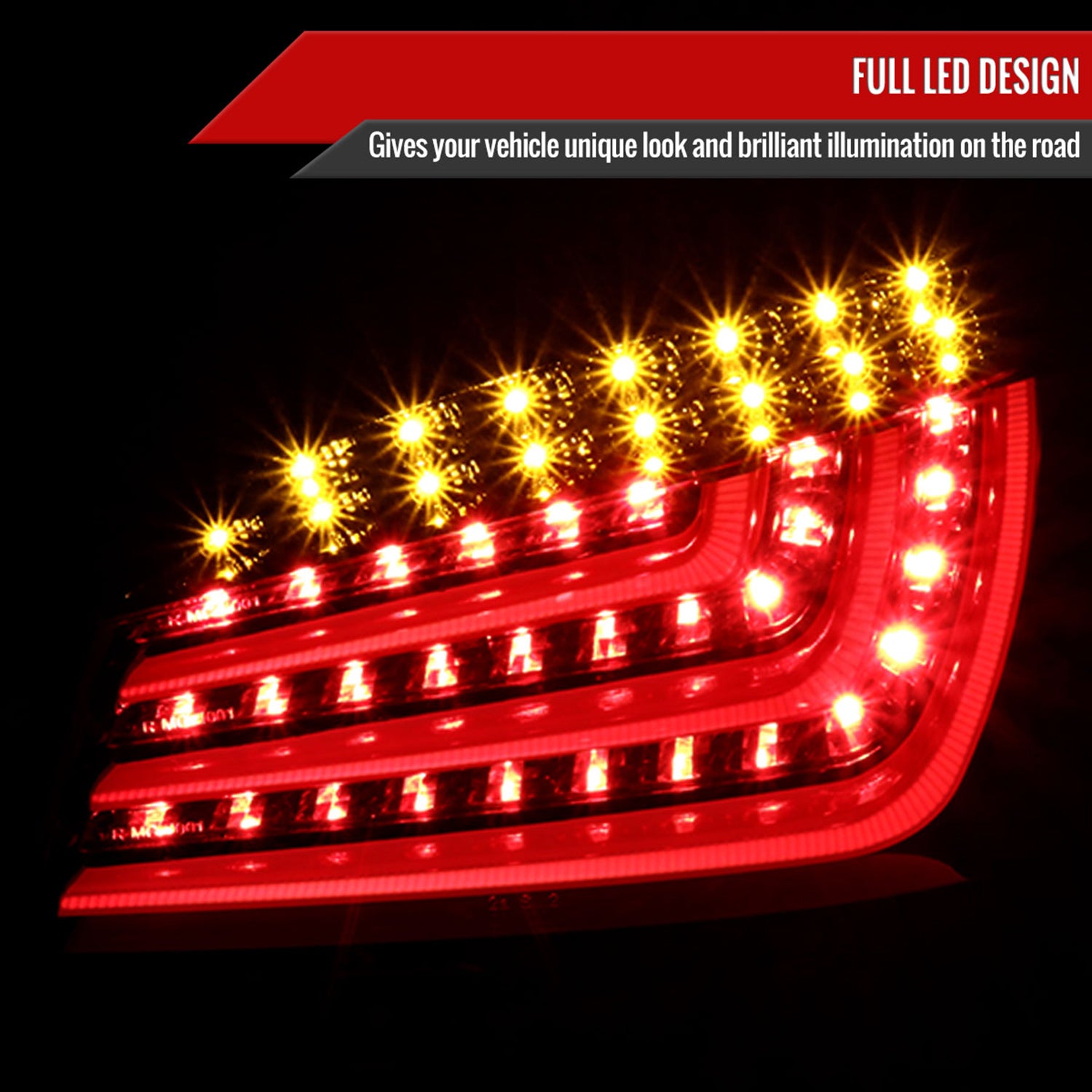 2004-2007 BMW E60 5 Series Sedan LED Tail Lights Jet Black/Clear Lens