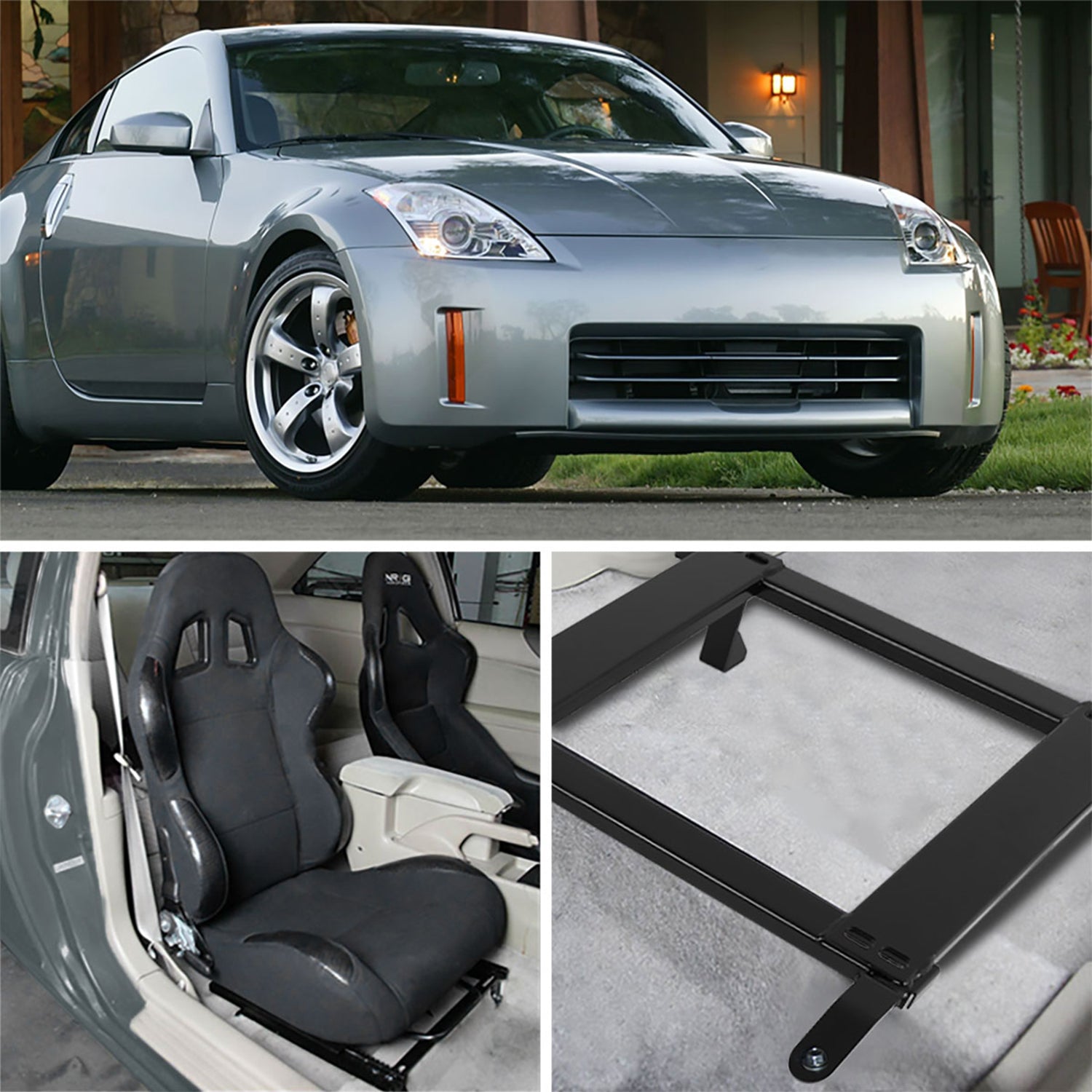 2003-2009 Nissan 350Z Tensile Steel Racing Seat Mounting Brackets - 2PCS