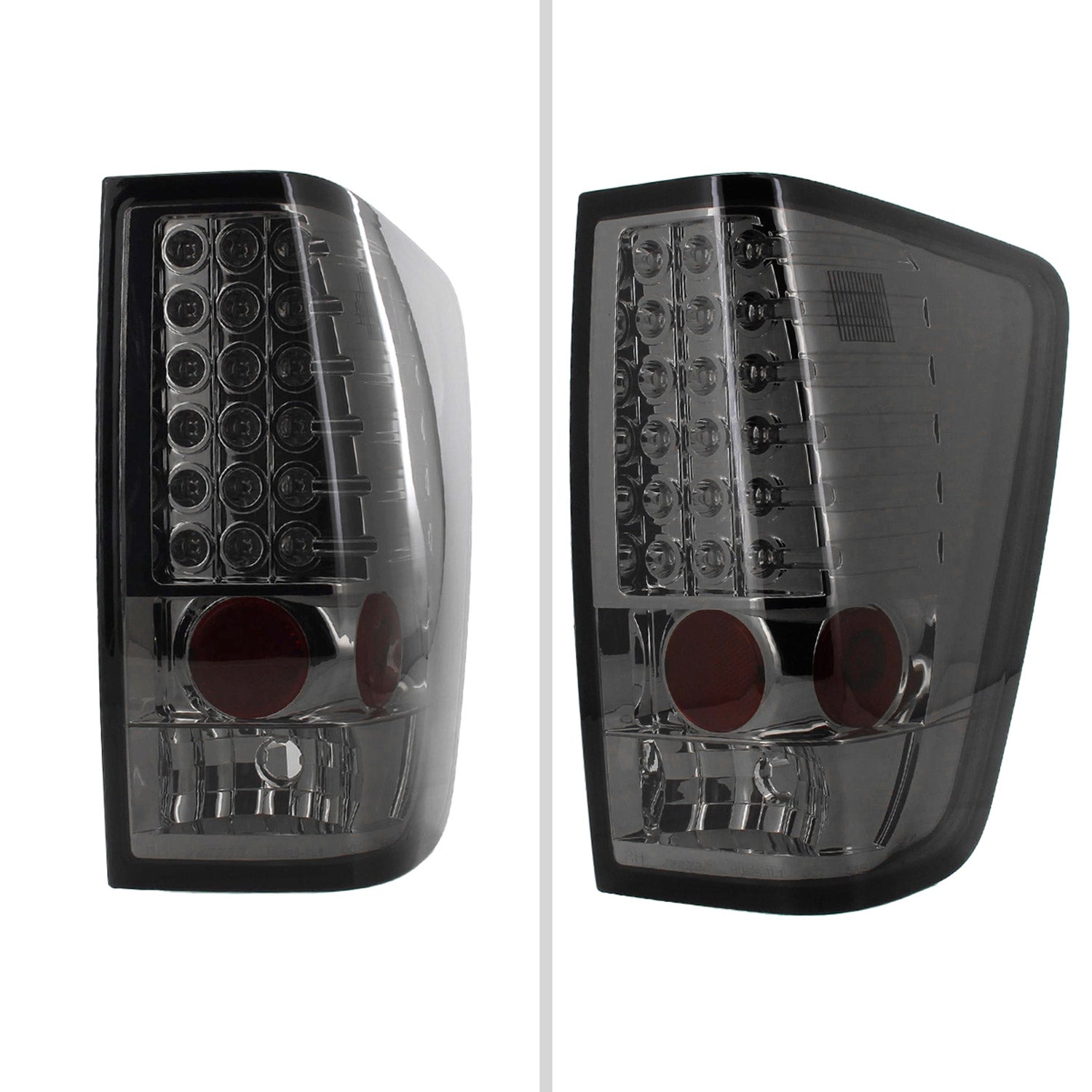 2004-2015 Nissan Titan LED Tail Lights Chrome Housing/Smoke Lens
