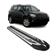 2006-2012 Toyota RAV4 Running Boards Side Steps Silver & Black