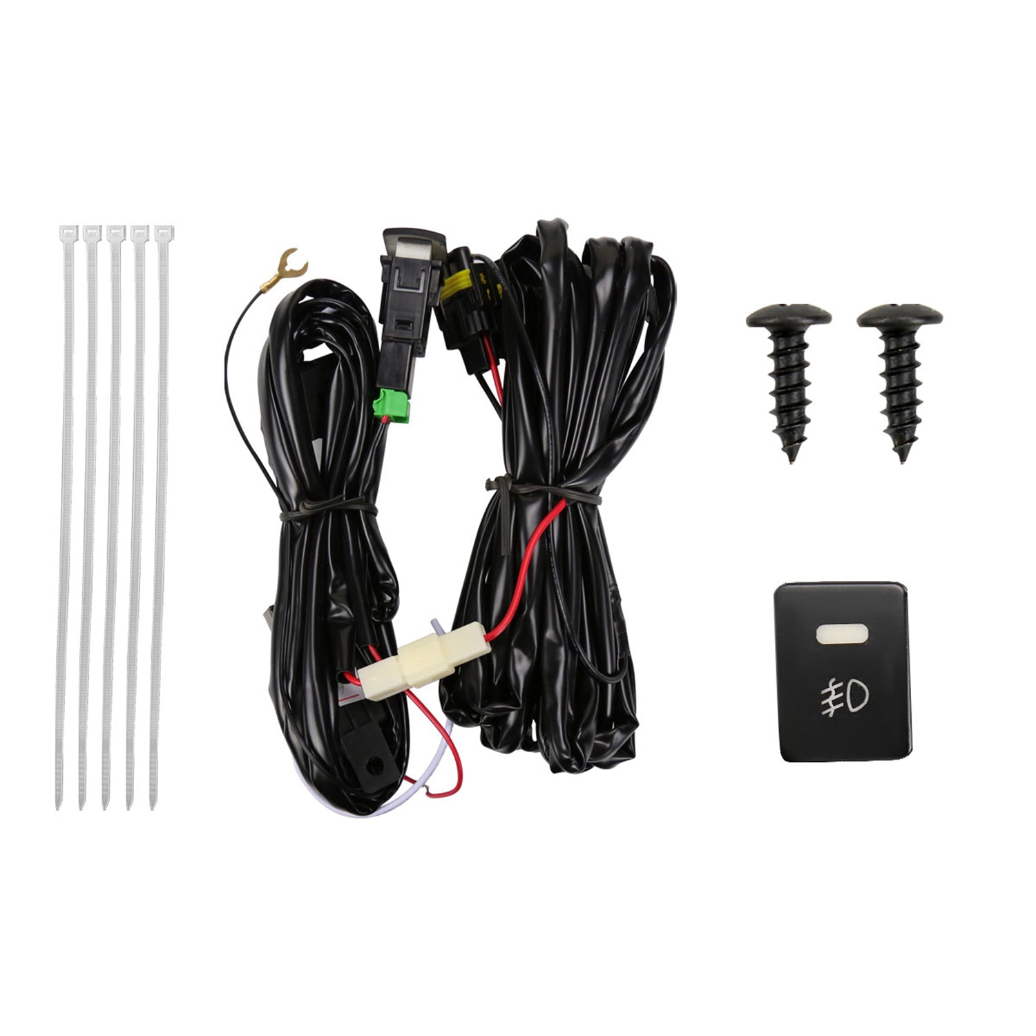 2018-2019 Toyota Yaris Hatchback H16 Fog Lights Kit Chrome/Clear Lens