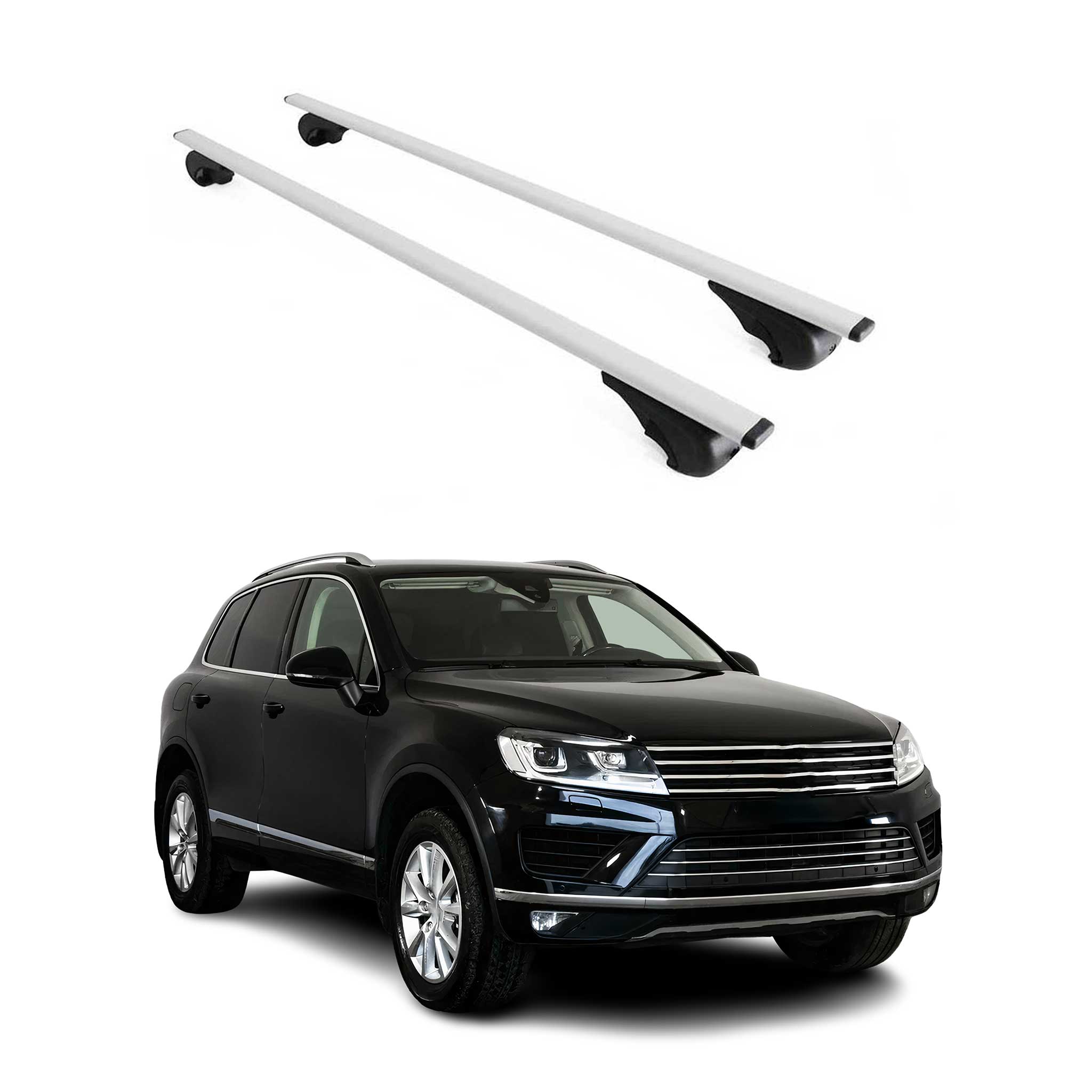 2011-2018 VW Touareg Roof Rack Cross Bars Silver