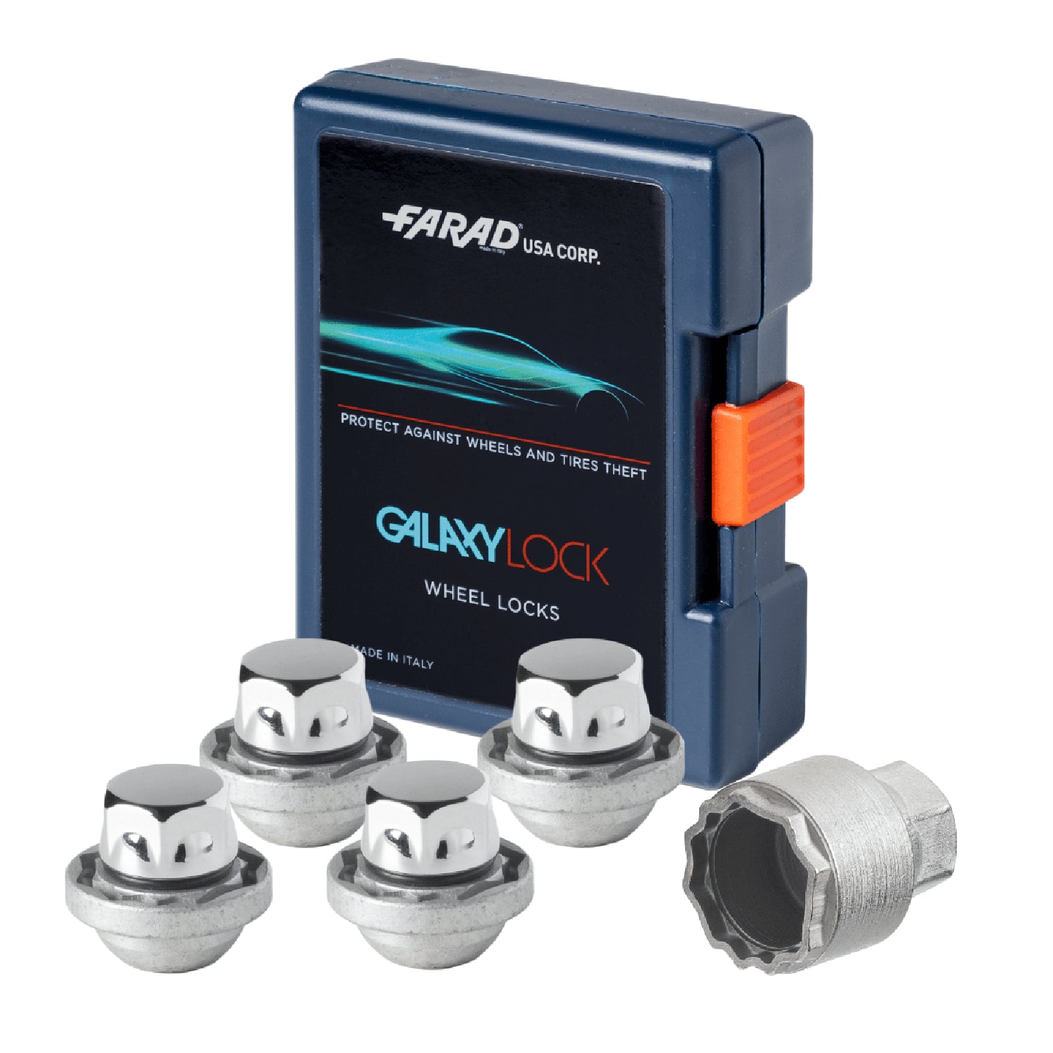 Wheel Lock Kit for Honda Civic / Fit M12X1.5 Nut Chromed 4Locks & 1Key