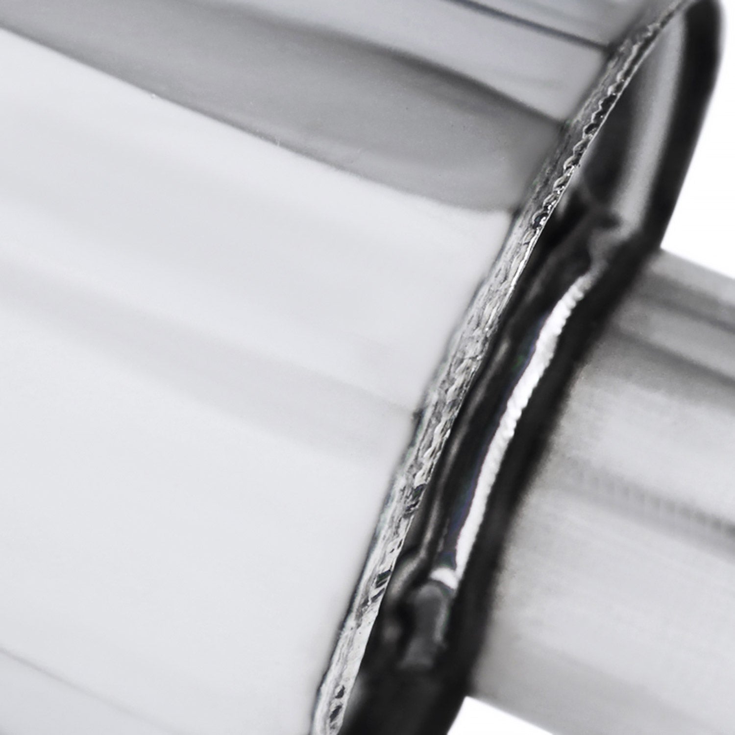 Universal 2.5" Inlet/4" Outlet S.Steel Spiral Flow Exhaust Muffler w/Slanted Tip