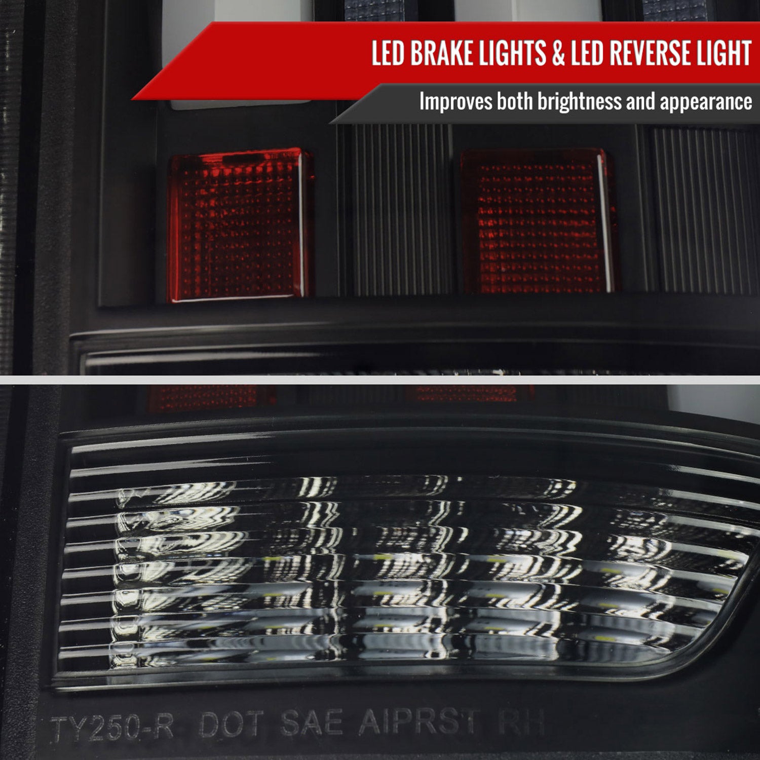 2014-2021 Toyota Tundra Facelift LED Tail Lights Turn Signal Matt Black/Smoke