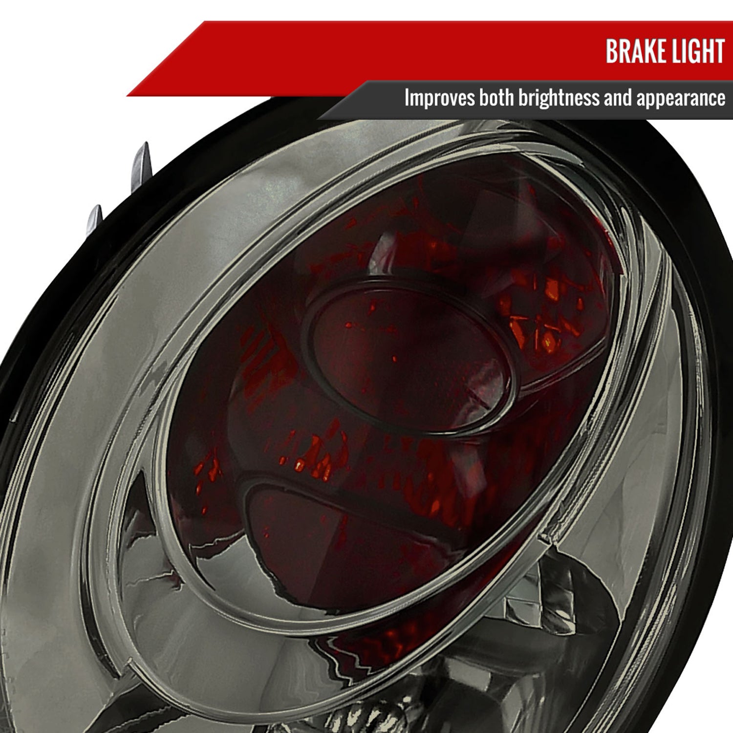 1998-2005 VW Beetle Tail Lights Chrome Housing/Smoke Lens