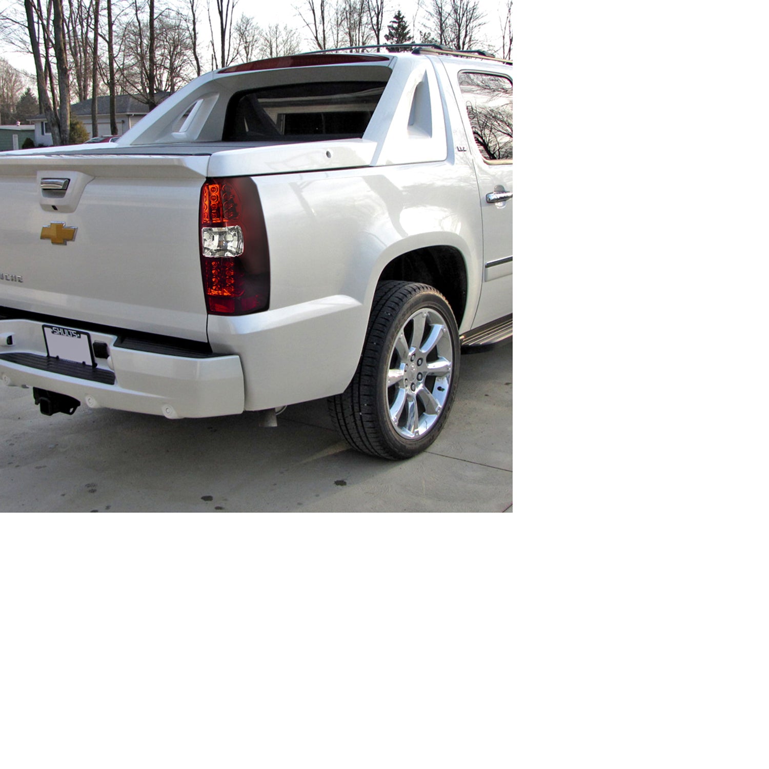 2007-2012 Chevrolet Avalanche LED Tail Lights Chrome Housing/Red Lens