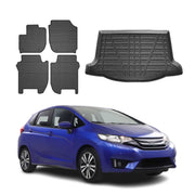 2015-2020 Honda Fit Floor Mats & Cargo Liner Full Set All Weather Black